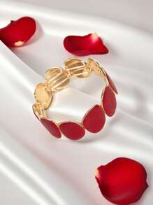 1 pièce Bracelet de design simple et élégant rouge, accessoire de bijouterie de haute qualité pour une utilisation quotidienne des femmes, cadeau