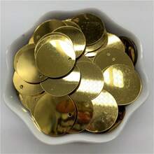 200 szt. 20 mm płaskie okrągłe cekiny z 1 otworem bocznym PVC płaskie okrągłe luźne cekiny paillettes szycie rękodzieło DIY ślubny wisiorek