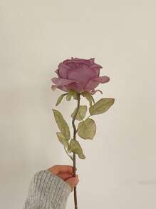 1/3pcs 19.7inch Long Stem Rose Artificial Flower, Burnt Rose, For DIY Flower Wall, Scene Layout, Living Room And Bedroom Vase Floral Art, Wedding, Party, Garden Decoration, Table Centerpiece, Home Decor,Room Decor,Bedroom Decor,Mother's Day Gifts, Birthday, Graduation Decoration, Back To School Season