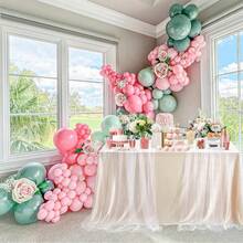 1/2 Pieces Set Sheer White Pearl Transparent Tablecloth, Soft Lace Decor White Lace Fabric Net Tulle, Suitable For Bridal Veil, Tablecloth, Home Decor, Wedding, Valentine's Day, Thanksgiving Decoration - Solid Color - View 7