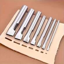 5pcs Oval Leather Punch Hole Punch Tool Set - Stainless Steel, 1.5-9mm, Suitable For DIY Bags, Shoes And Belts - Heavy-Duty Handcraft Tools