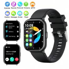 2025升级版智能手表，男女通用，1.83英寸高清显示屏，无线通话/通知/闹钟，1ATM防水，内置健身追踪器，100多种运动模式，兼容iOS/安卓系统 - 彩色 - 查看 15