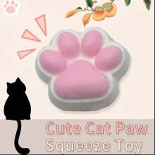 1 pieza Juguete para apretar con forma de pata de gato, juguete antiestrés para estudiantes y adultos, de plástico resistente, adecuado para todas las razas y tamaños, diseño kawaii de pata de animal, adecuado para oficina, vacaciones y regalos