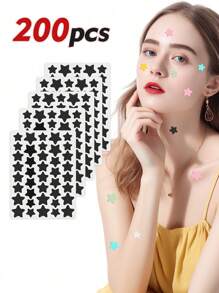 1920/1000/960/600/480/400/240/200/40 Pcs Of Facial Waterproof And Breathable Patches, With Cute Design Stickers, Fun Cartoon Stickers, Waterproof And Sweat Proof Mini Stickers Suitable For Gatherings, Offices, Halloween And Other Occasions. Festival Party Stickers, Heart-Shaped Stickers, Decorative Stickers (For Decorative Purposes Only, Not For Cosmetics)