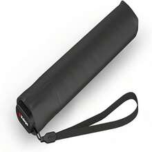 Knirps US.050 Ultra Light Slim Manual Open Rain Umbrella - Compact Umbrella For Backpack - Windproof Travel Rain Umbrella For Adults - 90cm Diameter Retractable Umbrella With Carrying Case - Dark Grey - View 2