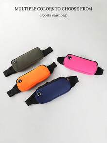 Riñonera deportiva unisex, bolso de deporte ligero de gran capacidad para teléfono, riñonera de nailon resistente al agua con correa ajustable y orificio para auriculares, bolsa de cintura para fitness, running, ciclismo y maratones, regalo personalizado - Verde militar - Ver 5