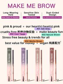 Essence Delicate And Clear Eyebrow Pencil, Precisely Defines Natural Brow Shape, Long-Lasting Natural Makeup - 01 Smoky Gray - View 3