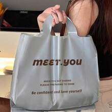 20pcs/Thick Clothing Store Tote Bag, Shopping Bag, Gift Bag, High-End Commercial Clothing Tote Bag Summer Cooling,Beach,Travel