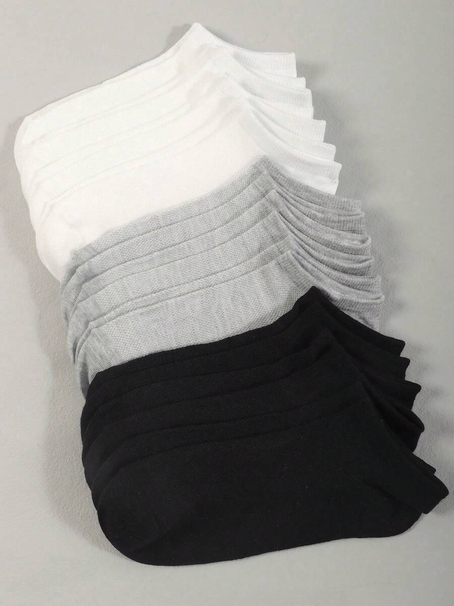 1/5 Pairs Unisex Summer Thin Mesh Low Cut Socks Solid Breathable No Show Ankle Socks For Women's & Men's Athletic Running Sports - Multicolor - View 1