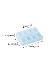 1pc New Removable & Separable Plastic 8-Compartment Storage Box, Dust-Proof Jewelry Organizer - View 3