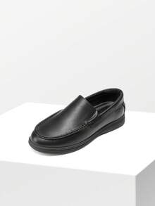 Boys Dress Shoes Slip-On Loafers Casual Flat Shoes (Toddler/Little Kid/Big Kid) - màu đen - Xem 4
