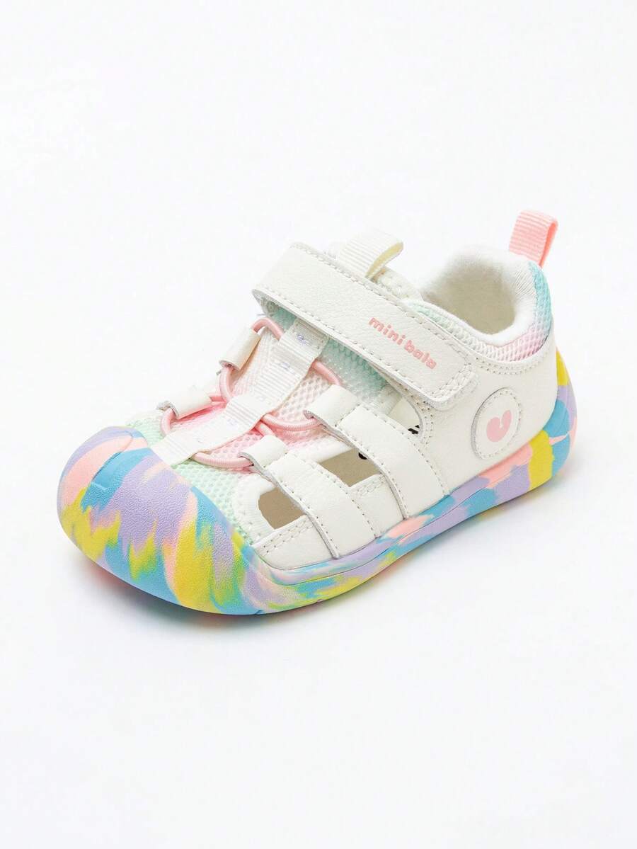 mini bala 男童女童凉鞋透气防滑抗菌夏季步行鞋 - 米色 - 查看 1