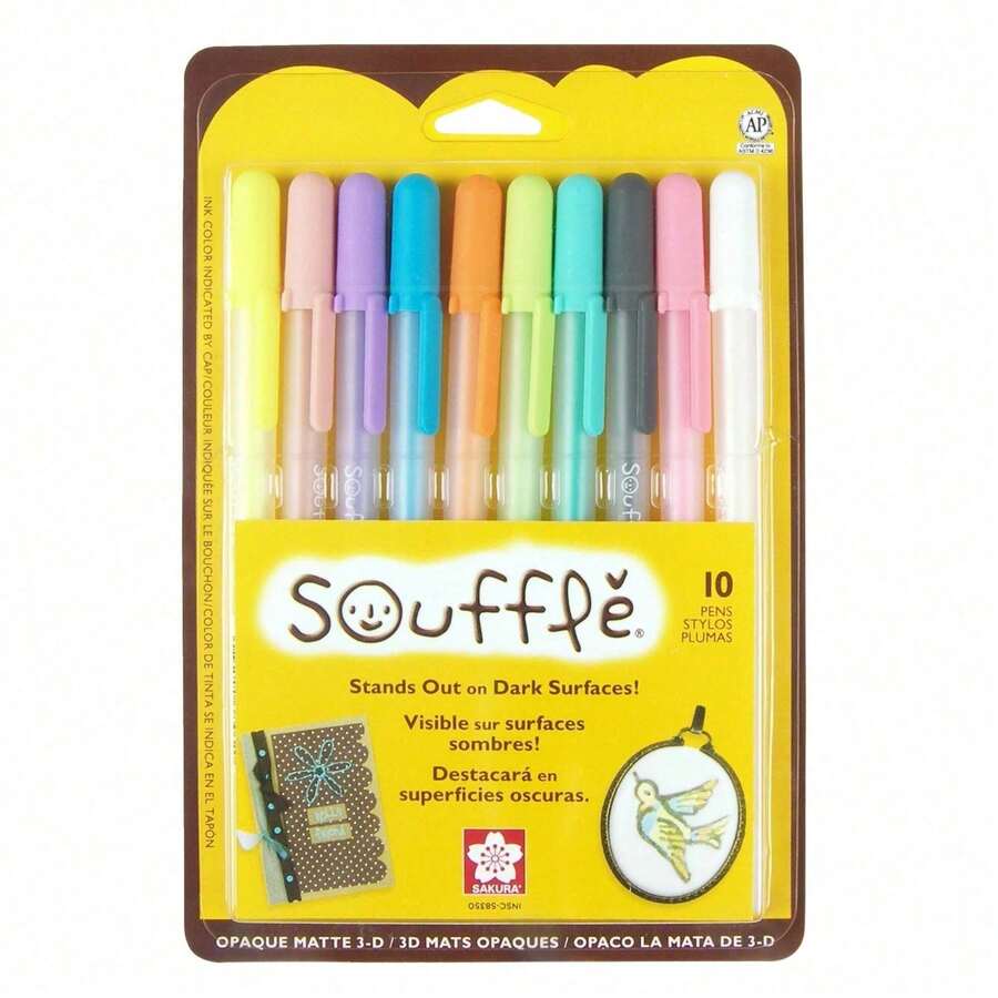Material:Plastic,Gelly Roll Souffle Pen, 1 Mm Bold Tip, Assorted Colors, Pack Of 10 - Apricot - View 1