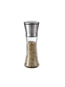 1pc Stainless Steel Black Pepper Grinder, Manual Home Use Spice Grinder Bottle For Black Sesame, Chili Flakes, Sea Salt