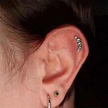 Edelstahl Ohrringe, Ohrknochennägel, modische Damen Strass Ohrringe, Piercing Schmuck Ohrringe