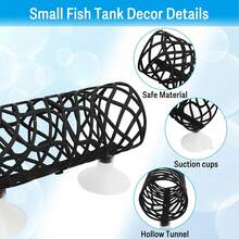 Versteck Höhle für Kampffische mit Hängematte, Ausschnitt-Tunnel Zubehör für Kampffischbecken, Aquarium Dekorationen für Krebse, Garnelen, Kampffische und andere Kleinfische