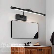 Barre lumineuse murale de salle de bain de 50 cm, montée sur bras articulé. Luminaire décoratif pour miroir de salle de bain, variateur 3 couleurs avec interrupteur à mémoire, 15W. Convient pour la salle de bain, le salon, la chambre, le couloir, la salle d'exposition/de lecture/à manger/bar/chambre/café/salle à manger/magasin de vêtements/salon/musée