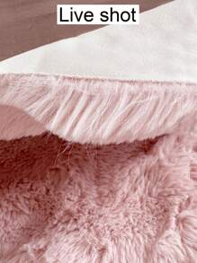 1pc Beige Round Faux Rabbit Fur Plush Rug, Nordic Ins Style Carpet For Living Room Bedroom, Washable Artificial Fur Rug, Suitable For Living Room, Bedroom, Tatami, Dressing Room And Other Indoor Spaces All Year Round,Fall Decor,Autumn Decor,Room Decor