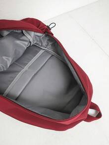 Men's Multi-Functional Backpack, Large Capacity Laptop Bag, Student School Bag - Red - View 4