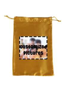 1pc Customized Soft Drawstring Bags For Hair Extensions, Wigs & Tools - Silky Satin Storage Pouches In Pink, Beige, Black, Red - Ideal For Travel & Organization, Personal Care Accessories