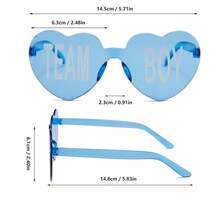 1 件装 切边个性化椭圆形框架时尚眼镜 新款无框辣妹嘻哈时尚眼镜 金属 - 黑色 - 查看 5