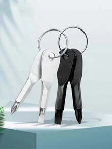 迷你螺丝刀，钥匙形设计，方便携带，不变色或划痕，适合家庭使用或建筑工地使用，是理想的圣诞节或节日礼物