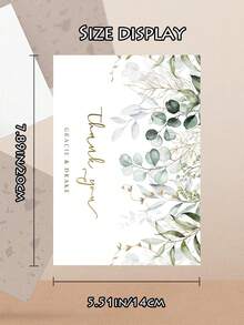 2/4/6PCS Custom Thank You Card,Personalized Text Greeting Card,Heartfelt Small Gift, Customizable Card,Romantic Wishes Design,Perfect Gift For Holidays,Graduation Gifts, Wedding Favors,Business Appreciation, Luxurious And Practical,For Parents, Mentors,Best Friends,Clients,Colleagues, Couples,Suitable For Birthdays,Easter, Thanksgiving,Father's Day, Mother's Day,Christmas,New Year,Back To School,School Supplies - Multicolor - View 5