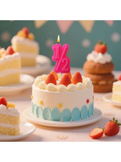 Candele Di Compleanno Arcobaleno A Forma Di Numero 2 – Con Perle Colorate E Polvere D'oro – Per Torte E Cupcake – Decorazione Festa - copertina