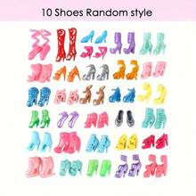 30pcs/Set Random Fashion Doll Clothes & Accessories Kit, Including Dresses, Tops, Pants, Mermaid Gown, Spaghetti Strap Dress, Shoes, Fit For 11.5-Inch Female Dolls