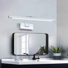 Barre lumineuse murale de salle de bain de 50 cm, montée sur bras articulé. Luminaire décoratif pour miroir de salle de bain, variateur 3 couleurs avec interrupteur à mémoire, 15W. Convient pour la salle de bain, le salon, la chambre, le couloir, la salle d'exposition/de lecture/à manger/bar/chambre/café/salle à manger/magasin de vêtements/salon/musée