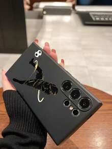 1pc Minimalist Football Shock Proof Anti-Slip Phone Case Cover, Compatible With IPhone, Honor, Redmi, Galaxy, Pixel - Multicolor - View 3