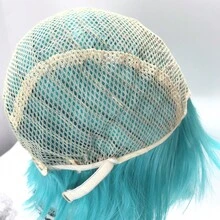 Anime Green Cosplay Wig Extra Long Twin Ponytails Cosplay Wigs Heat Resistant Straight Synthetic Hair With Buckle Net Cap For Parties, Conventions, And Role-Playing Events - Green - View 4