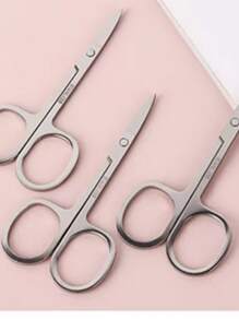 Men's And Women's Facial Hair Small Beauty Scissors - Eyebrow, Nose Hair, Beard, Beard, Eyelash, Ear Repair Kit - Children's And Students' Scissors For Safe Head Cutting