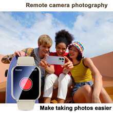 2025升级版智能手表，男女通用，1.83英寸高清显示屏，无线通话/通知/闹钟，1ATM防水，内置健身追踪器，100多种运动模式，兼容iOS/安卓系统 - 彩色 - 查看 6