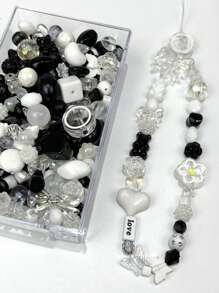 30g/50g Acrylic Beads Randomly Mixed Heart Shape, Bow, Spacer Beads For Bracelet Making DIY Mobile Phone Chain Earring Jewelry Handmade Accessories