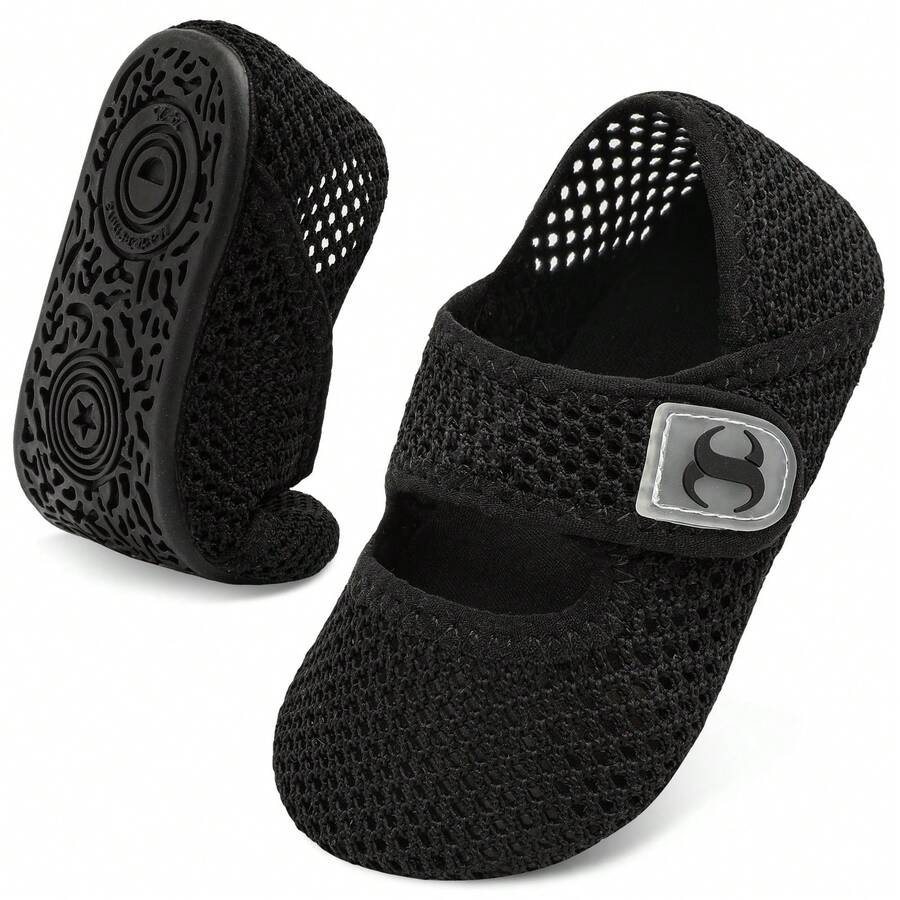 New Kids' Breathable Mesh Sports Sandals - Lightweight & Fashionable, Suitable For Spring/Summer Beach Sports, Water Play, Mountain Exploration, Hiking - Black - View 1