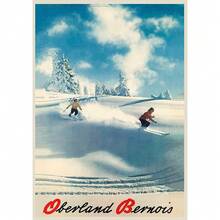 1 pezzo / 3 pezzi di opere d'arte e poster vintage da parete con tema di sci, montagne innevate, Svizzera e altopiani bernesi, stampe su tela per decorazione di pareti di soggiorno, casa, camera da letto, sala da pranzo o bagno, di alta qualità senza cornice, adatto per uso interno ed esterno - Multicolore - Visualizzare 75