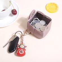 Fashion PU Button-Open Multifunctional Mini Coin Purse For Women Wallet Mini Wallet Purse Wallet Coin Wallet Wallet - Pink - View 9