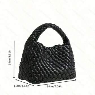 2024 New Women's Handmade Woven Handbag, High-End Mini Shoulder Crossbody Bag