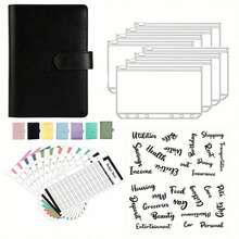 Sistema de sobres de efectivo - Organizador de presupuesto A6 con bolsillo con cremallera, etiquetas brillantes color rosa dorado, trazador de gastos extra grueso, organizador de ahorro de dinero, útiles escolares, de regreso a la escuela - Multicolor - Ver 2