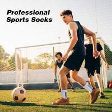 LAOPAO 5 Pairs Non Slip Sports Socks Anti Slip Silicone Bottom - Soft And Light Weight Soccer Socks With Grips For Men Woman Football, Basketball, Fitness Exercise -Breathable Sports Socks, Sweat-Absorbent Anti-Odor, Outdoor Wearing Fall Winter Wearing - 5Pairs(BlackBlueRedGreenWhite) - View 3