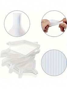 3/6/10pcs DIY Artificial Diamond Painting Tray, Art Painting Bead Sorting Tray, Rhinestone Gems Accessories, DIY Craft Tools, Jewelry Making Tray, Sorting Tray