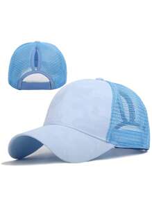 Șapcă de baseball sportivă, cu coadă de cal, ușoară, de camuflaj, respirabilă, pălărie de soare pentru primăvară și vară