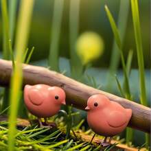 2 Pcs Chicks ABS Resin Figurines Garden Decor Outdoor Balcony Ornament, Sculptures Lightweight Waterproof Cute Home Decorations