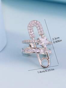 New Claw Clip Earrings With Cubic Zirconia Stone, Clip-On Earrings For Daily Wear, Suitable For Women & Men, Gift - Ear Cuff - View 4