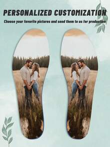 1 Pair Custom Photo Stretchy Sports Shoe Insoles, Running Breathable Inserts For Men And Women - Multicolor - View 2