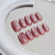 Pearlescent High-End Nail Polish Stickers Cat Eye Metallic Nail Decal, Removable Luxury Solid Color Nail Strips, Elegant & Simple