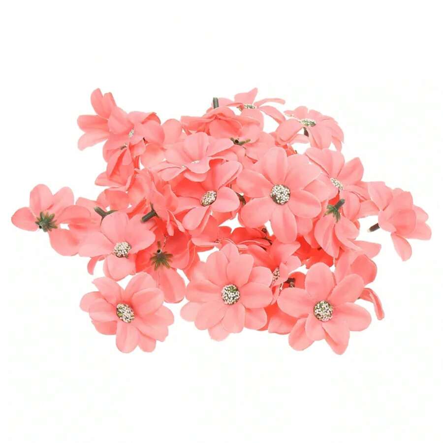 Faux Silk Multi-Layered Handmade Artificial Flowers Purple White Pink Bulk - Red - View 1