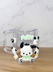 ( Sanrio) 2pcs Cute Cartoon KT Cat And Pudding Dog Toothbrush Holder Combination Set - PP Material, Suitable For Men And Women, Toothbrush Holder And Mouthwash Cup, Comes With Toothbrush And DIY Stickers Home Bathroom Decor Fall Decor Back To School