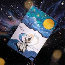 10 Sheets Glow-In-The-Dark Starry Sky Stickers - Matte Adhesive Stickers Suitable For Scrapbook, Diary, Phone Case And Frame Decoration - Starry Night Design (Moon, Stars, Clouds), Star Stickers,School Supplies,Back To School